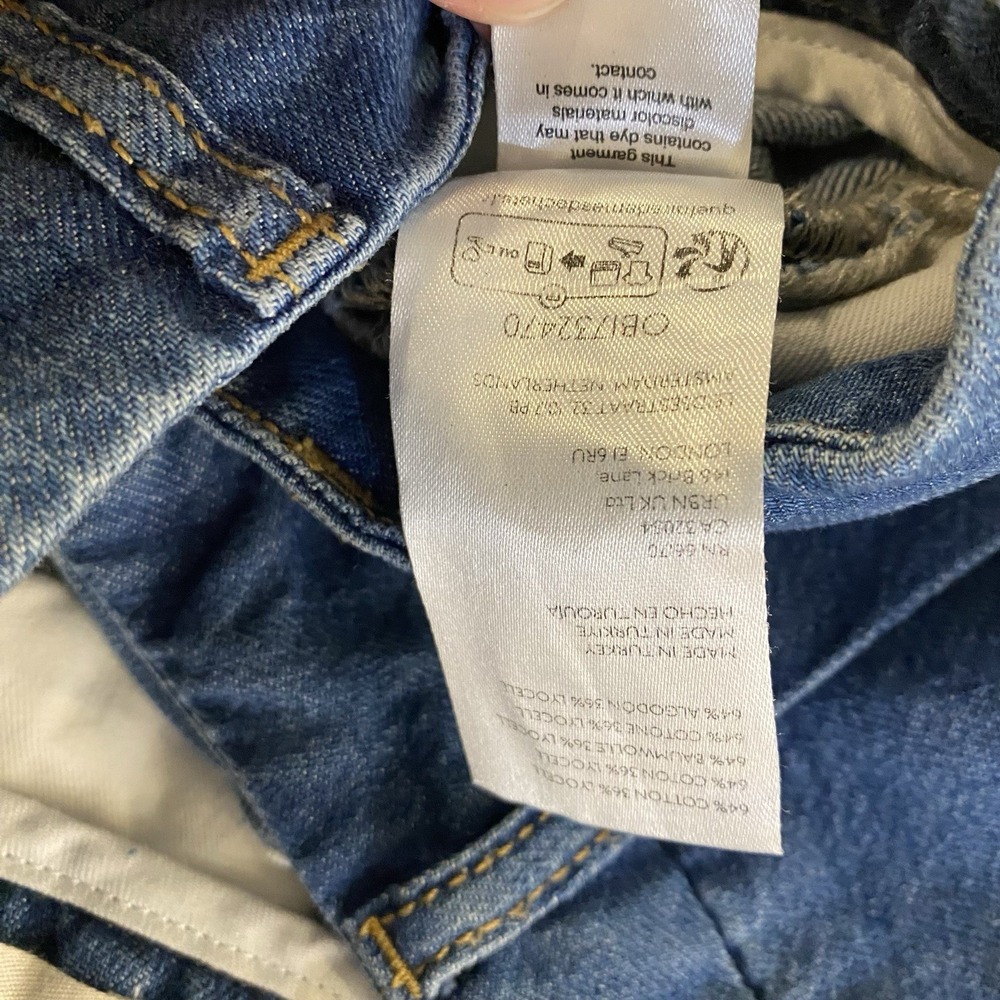 Anthropologie Pilcro Pleated Long Denim Shorts Blue Sz 30 Bermuda Women's - Picture 10 of 14